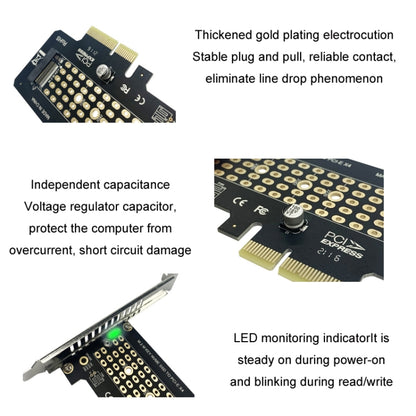 Lot de 5 cartes de transfert NVME M.2 vers PCIE 3.0/4.0, carte d'extension X4 pleine vitesse, pleine hauteur, demi-hauteur