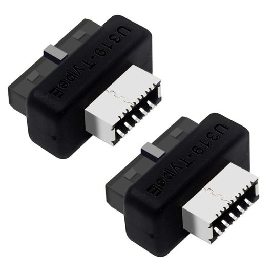 2pcs Mainboard USB3 19P/20P to TYPE-E Adapter Chassis Front TYPE-C/USB-C Plug Port, 2pcs