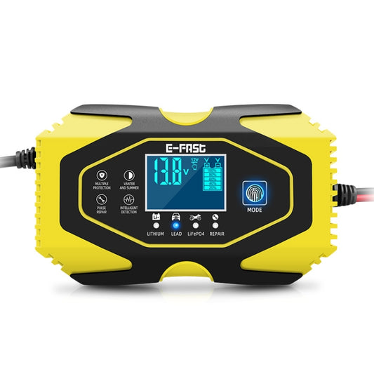 Cargador E-FAST para baterías de coche con pantalla LED de corriente, voltaje y potencia, enchufe europeo, enchufe estadounidense, enchufe británico, enchufe australiano, enchufe japonés.