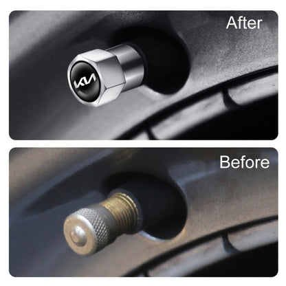 3sets For KIA KN Car Tire Valve Core Decorative Metal Cap