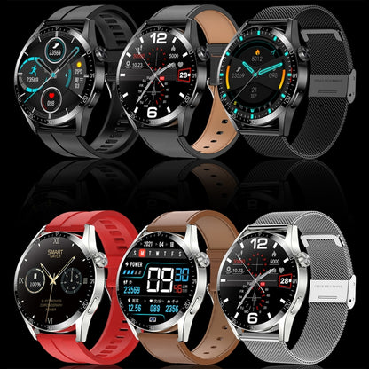 Sports Health Monitoring Waterproof Smart Call Watch With NFC Function, Black-Black Silicone, Black-Black Leather, Black-Black Steel, Silver-Red Silicone, Silver-Brown Leather, Silver-Silver Steel, Black-Black Leather+Black Silicone                    ...