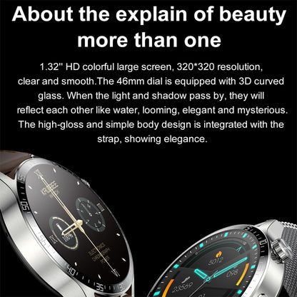 Sports Health Monitoring Waterproof Smart Call Watch With NFC Function, Black-Black Silicone, Black-Black Leather, Black-Black Steel, Silver-Red Silicone, Silver-Brown Leather, Silver-Silver Steel, Black-Black Leather+Black Silicone                    ...