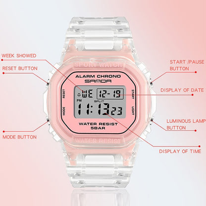 Montre multifonctionnelle SANDA 2009 pour sports, étanche et calendrier