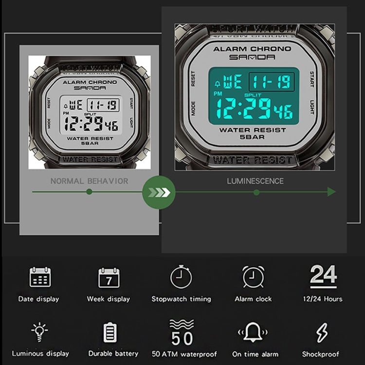 Montre multifonctionnelle SANDA 2009 pour sports, étanche et calendrier