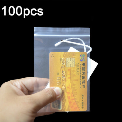 100pcs  Perforated Ziplock Bag Thickened Transparent Packaging Bag Plastic Sealed Bag, 4 x 6cm, 5 x 7cm, 6 x 9cm, 7 x 10cm, 8 x 12cm, 10 x 15cm