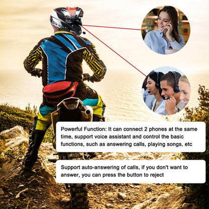 KUQIBAO Motorcycle Helmet Waterproof Bluetooth-compatible Headset With Screen