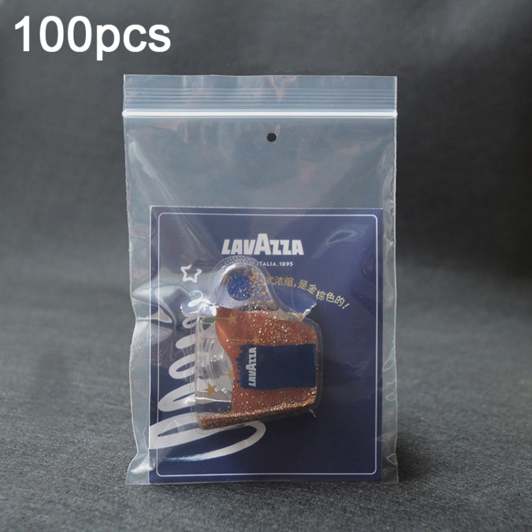 100pcs  Perforated Ziplock Bag Thickened Transparent Packaging Bag Plastic Sealed Bag