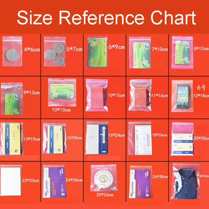 100pcs  Perforated Ziplock Bag Thickened Transparent Packaging Bag Plastic Sealed Bag