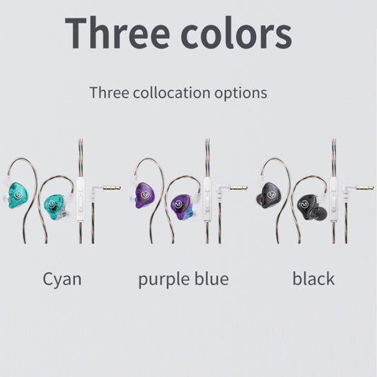 CVJ In Ear Wired Round Holes Universal Game Earphone, Green, Purple, Black
