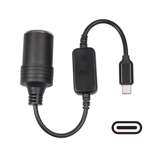 Enregistreur de conduite 12W, TYPE-C vers prise allume-cigare, 60cm