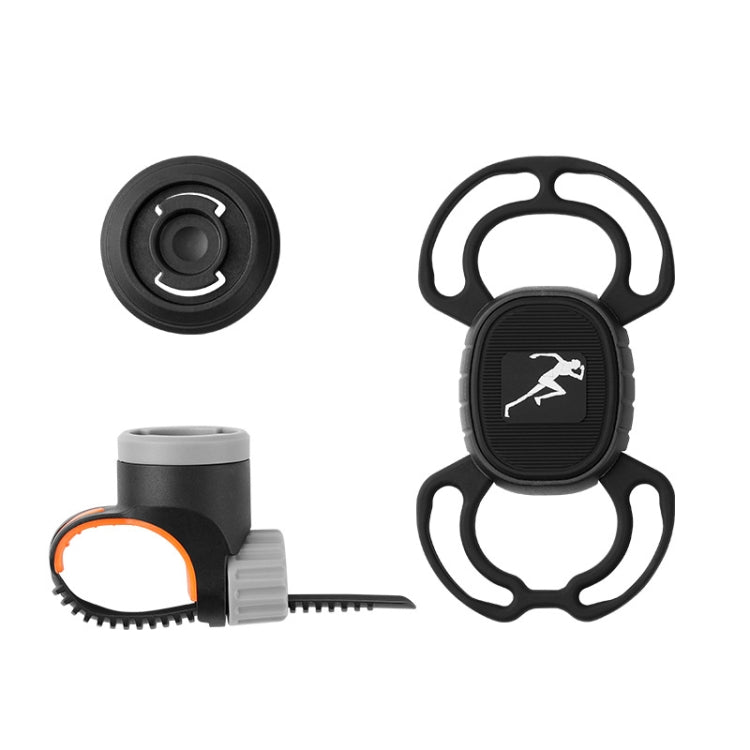 Bike Anti-vibration Silicone Cycling Fixed Mobile Phone Bracket, Strap Style, Handlebar Style