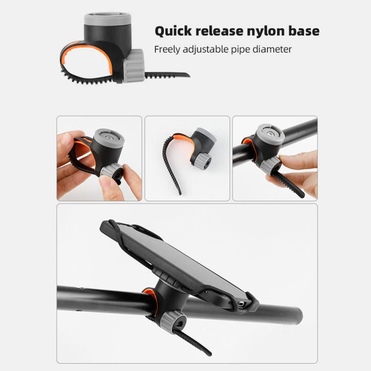 Bike Anti-vibration Silicone Cycling Fixed Mobile Phone Bracket, Strap Style, Handlebar Style