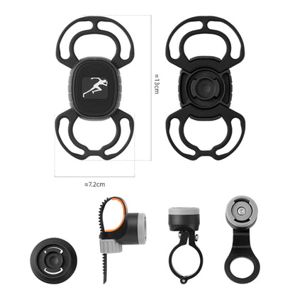 Bike Anti-vibration Silicone Cycling Fixed Mobile Phone Bracket, Strap Style, Handlebar Style
