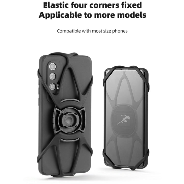 Bike Anti-vibration Silicone Cycling Fixed Mobile Phone Bracket, Strap Style, Handlebar Style