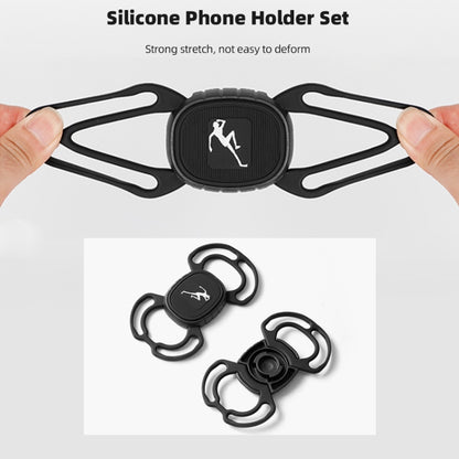 Bike Anti-vibration Silicone Cycling Fixed Mobile Phone Bracket, Strap Style, Handlebar Style