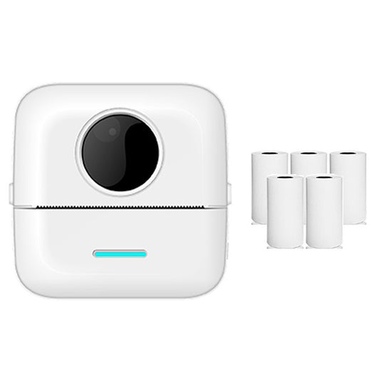Mini Student Wrong Question Bluetooth Thermal Printer, With 5 Rolls White Paper, With 3 Rolls Color Paper