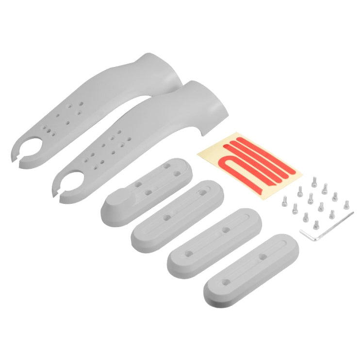 Pour Xiaomi M365 / PRO / 1S Accessoires de Skateboard : Housse de protection en plastique pour fourche avant et jeu de bandes réfléchissantes
