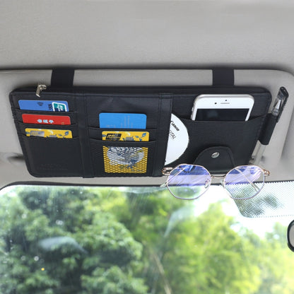 Car Sun Visor Decorative Storage Bill Glasses Holder, Black No Zipper, Gray No Zipper, Beige No Zipper, Black With Zipper, Gray With Zipper, Beige With Zipper, Red With Zipper, Pink With Zipper, Blue With Zipper, Black With 2 Zipper, Gray With 2 Zipper...