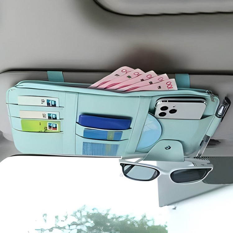 Car Sun Visor Decorative Storage Bill Glasses Holder, Black No Zipper, Gray No Zipper, Beige No Zipper, Black With Zipper, Gray With Zipper, Beige With Zipper, Red With Zipper, Pink With Zipper, Blue With Zipper, Black With 2 Zipper, Gray With 2 Zipper...