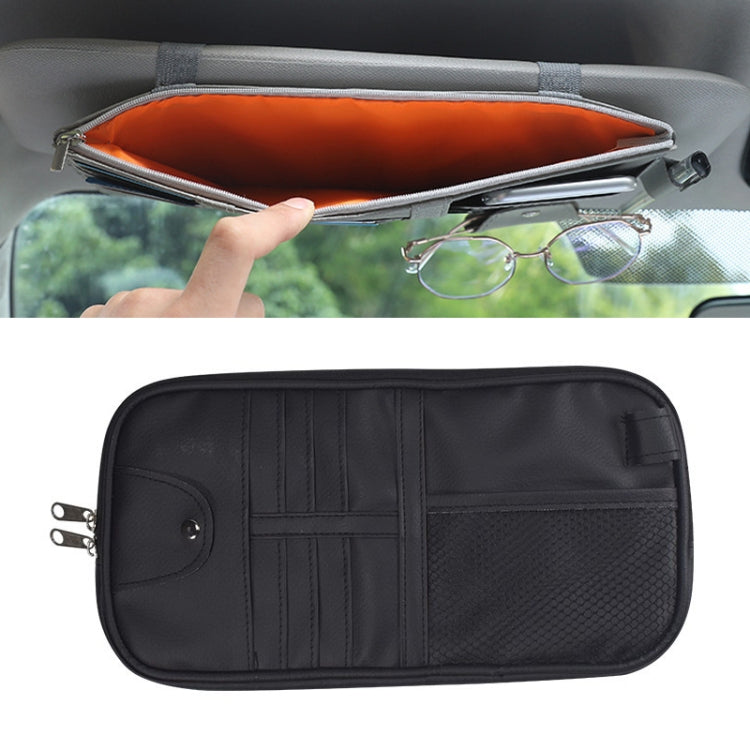 Car Sun Visor Decorative Storage Bill Glasses Holder, Black No Zipper, Gray No Zipper, Beige No Zipper, Black With Zipper, Gray With Zipper, Beige With Zipper, Red With Zipper, Pink With Zipper, Blue With Zipper, Black With 2 Zipper, Gray With 2 Zipper...