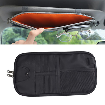 Car Sun Visor Decorative Storage Bill Glasses Holder, Black No Zipper, Gray No Zipper, Beige No Zipper, Black With Zipper, Gray With Zipper, Beige With Zipper, Red With Zipper, Pink With Zipper, Blue With Zipper, Black With 2 Zipper, Gray With 2 Zipper...