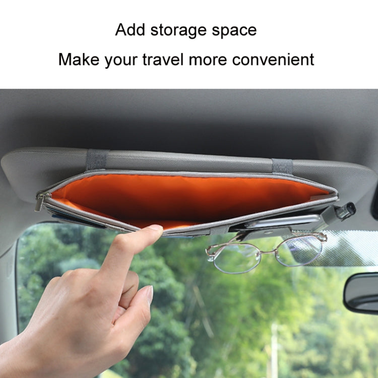 Car Sun Visor Decorative Storage Bill Glasses Holder, Black No Zipper, Gray No Zipper, Beige No Zipper, Black With Zipper, Gray With Zipper, Beige With Zipper, Red With Zipper, Pink With Zipper, Blue With Zipper, Black With 2 Zipper, Gray With 2 Zipper...