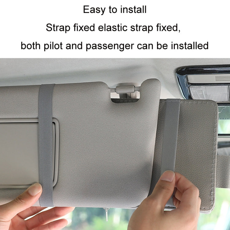 Car Sun Visor Decorative Storage Bill Glasses Holder, Black No Zipper, Gray No Zipper, Beige No Zipper, Black With Zipper, Gray With Zipper, Beige With Zipper, Red With Zipper, Pink With Zipper, Blue With Zipper, Black With 2 Zipper, Gray With 2 Zipper...