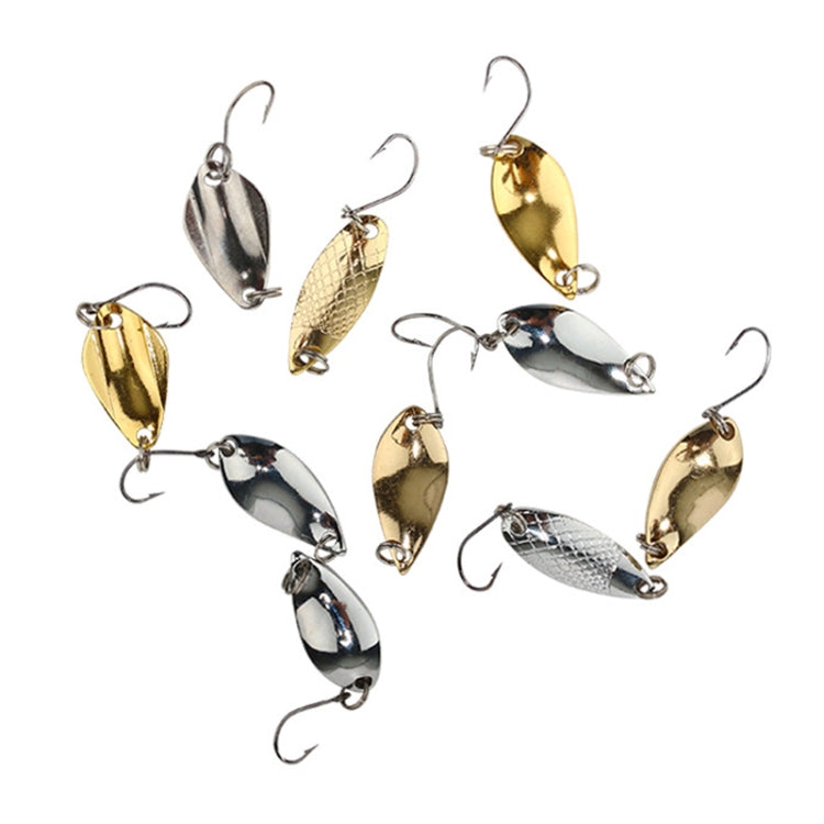 Single Hook Spoon Type Horse Mouth Melon Sequins False Lures Fishing Lures, 10pcs 5g, 10pcs 3.5g, 10pcs 2.5g, 10pcs 2g Mesh, 10pcs 2g Butterfly