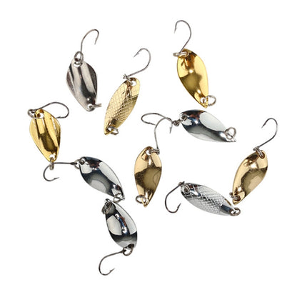 Single Hook Spoon Type Horse Mouth Melon Sequins False Lures Fishing Lures, 10pcs 5g, 10pcs 3.5g, 10pcs 2.5g, 10pcs 2g Mesh, 10pcs 2g Butterfly