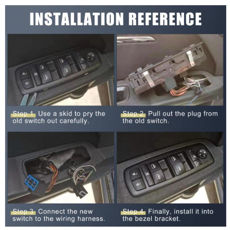 For Nissan Altima / Infiniti EX35/EX37 Car Window Switch Button Replacement Kit, 25401-ZN50C