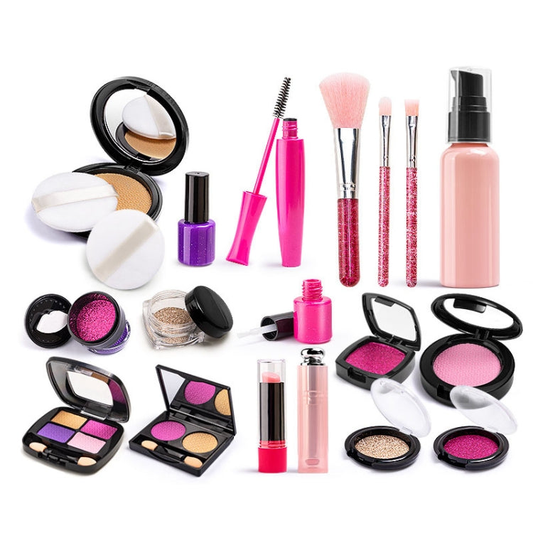 Girls Simulation Dressing Makeup Box Play House Non-toxic Cosmetics Set, 21 In 1 Rose Leather Bag, 21 In 1 Orange Leather Bag, 20 In 1 OPP Bag