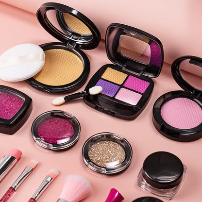 Ensemble de cosmétiques non toxiques 11 pièces/set pour filles, boîte de maquillage de simulation, belle trousse de maquillage 1164, sac à pois 1162, sac coquillage 1165, sac graffiti 1163, sac OPP 1162A, sac OPP 1163A, sac OPP 1164A, sac OPP 1165A