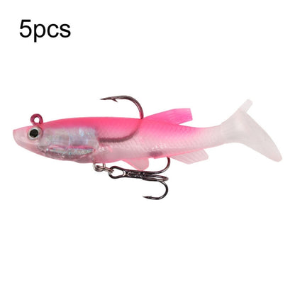 5pcs Roadrunner Soft Lures Leadheads Luminous Lures, Red White T Tail, Pink  T Tail, Blue  T Tail, Green  T Tail, Yellow  T Tail, White T Tail, Black T tail, Red Luminous Reel Tail, Blue Reel Tail, Green Reel Tail, Pink Reel Tail, Red Reel Tail        ...
