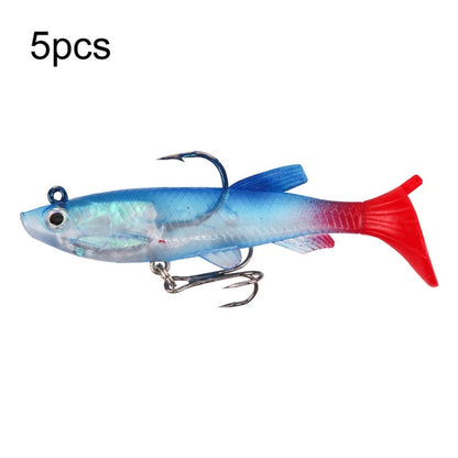 5pcs Roadrunner Soft Lures Leadheads Luminous Lures, Red White T Tail, Pink  T Tail, Blue  T Tail, Green  T Tail, Yellow  T Tail, White T Tail, Black T tail, Red Luminous Reel Tail, Blue Reel Tail, Green Reel Tail, Pink Reel Tail, Red Reel Tail        ...