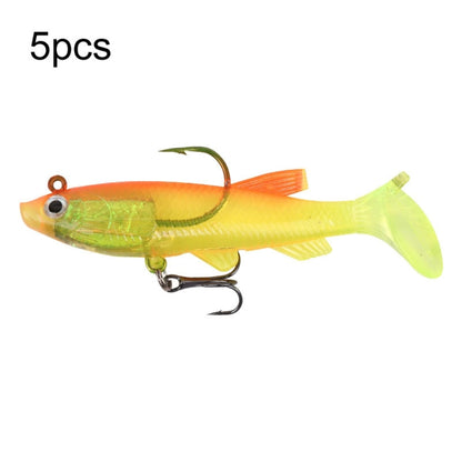 5pcs Roadrunner Soft Lures Leadheads Luminous Lures, Red White T Tail, Pink  T Tail, Blue  T Tail, Green  T Tail, Yellow  T Tail, White T Tail, Black T tail, Red Luminous Reel Tail, Blue Reel Tail, Green Reel Tail, Pink Reel Tail, Red Reel Tail        ...