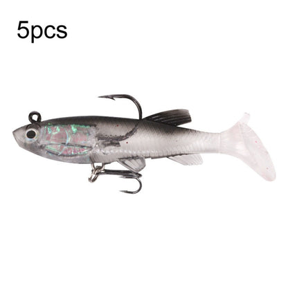 5pcs Roadrunner Soft Lures Leadheads Luminous Lures, Red White T Tail, Pink  T Tail, Blue  T Tail, Green  T Tail, Yellow  T Tail, White T Tail, Black T tail, Red Luminous Reel Tail, Blue Reel Tail, Green Reel Tail, Pink Reel Tail, Red Reel Tail        ...