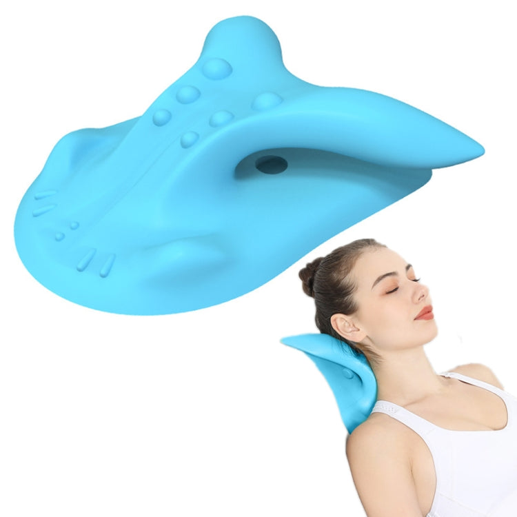 Masseur de nuque oreiller correcteur pour spondylose cervicale, 877 Cornes de vache bleu, 877 Chauffage électrique USB noir