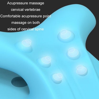 Masseur de nuque oreiller correcteur pour spondylose cervicale, 877 Cornes de vache bleu, 877 Chauffage électrique USB noir