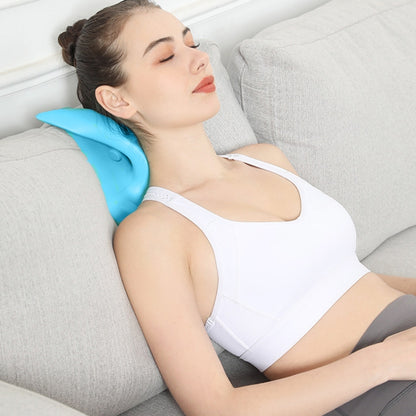 Masseur de nuque oreiller correcteur pour spondylose cervicale, 877 Cornes de vache bleu, 877 Chauffage électrique USB noir