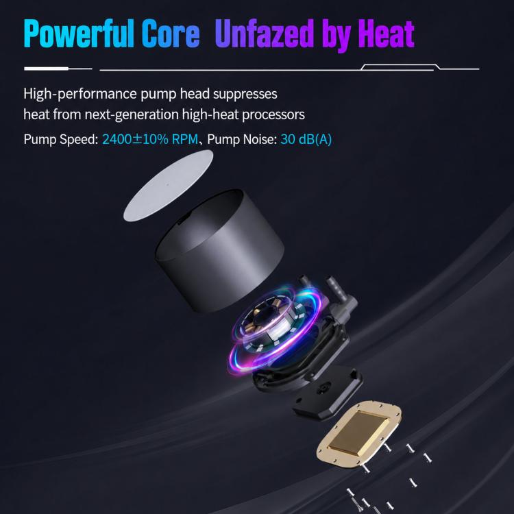 Sumtax Water Cooler Cpu Fan RGB Fan Liquid Heatsink Integrated Radiator, 120mm Colorful