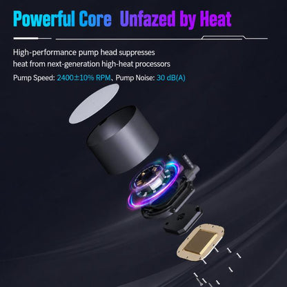 Sumtax Water Cooler Cpu Fan RGB Fan Liquid Heatsink Integrated Radiator, 120mm Colorful