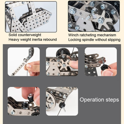 Puzzle Toys Intelligence Hand Assembly Mechanical Gear Transmission Building Blocks High Difficulty Metal Model, 580pcs Stone Throwing Machine, 660pcs Crossbow, 820pcs Dragon Crossbow, 500pcs Twisted Rock Thrower