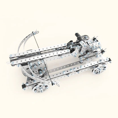 Puzzle Toys Intelligence Hand Assembly Mechanical Gear Transmission Building Blocks High Difficulty Metal Model, 580pcs Stone Throwing Machine, 660pcs Crossbow, 820pcs Dragon Crossbow, 500pcs Twisted Rock Thrower