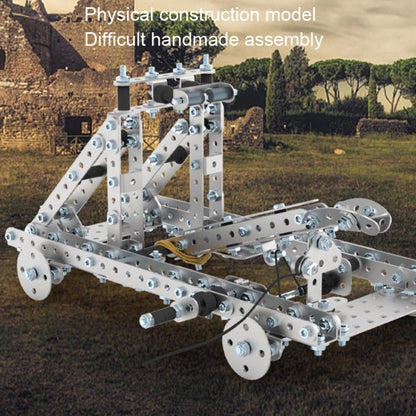 Puzzle Toys Intelligence Hand Assembly Mechanical Gear Transmission Building Blocks High Difficulty Metal Model, 580pcs Stone Throwing Machine, 660pcs Crossbow, 820pcs Dragon Crossbow, 500pcs Twisted Rock Thrower