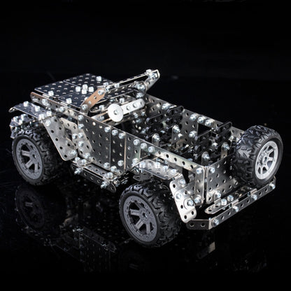 Assembly Off-Road Vehicle Intelligence Manual Assembly Toy Machinery Building Metal Model, Off-Road Vehicle