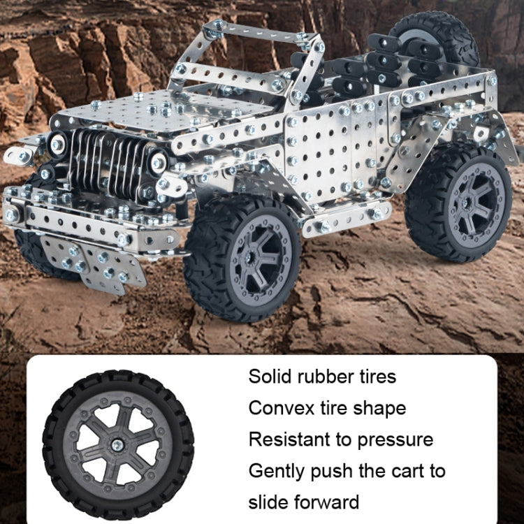 Assembly Off-Road Vehicle Intelligence Manual Assembly Toy Machinery Building Metal Model, Off-Road Vehicle