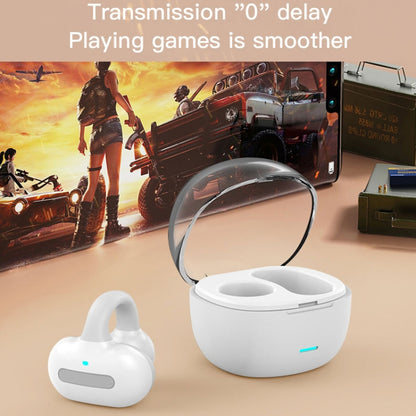Ear Clip Type With Charging Warehouse Touch Bone Conduction Bluetooth Earphone, Black, Grey, Pink, Blue, Skin Color, Purple