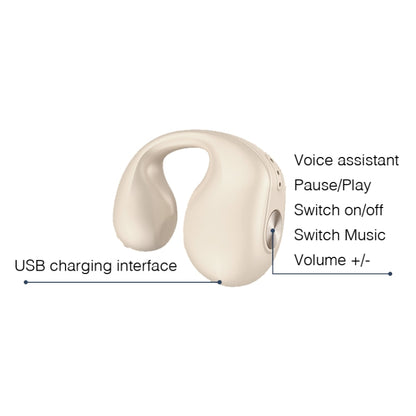 Single Ear Bone Conduction Bluetooth Earphone In-Ear Wearable Running Sports Mini, Single Ear (Pink), Single Ear (Blue), Single Ear (White), Single Ear (Skin Color), Single Ear (Black)