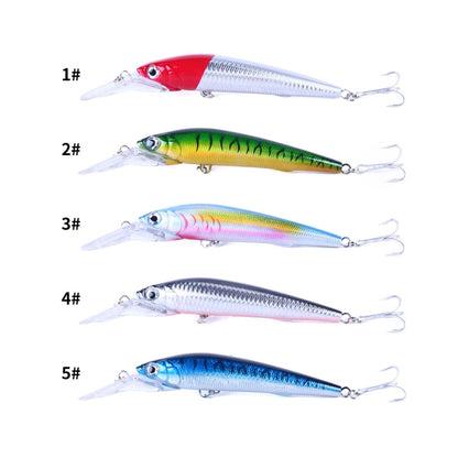 HENGJIA 18cm 41g Sinking Floating Minnow Fishing Lure Long Tongue Lure Bait, MI207 (1), MI207 (2), MI207 (3), MI207 (4)