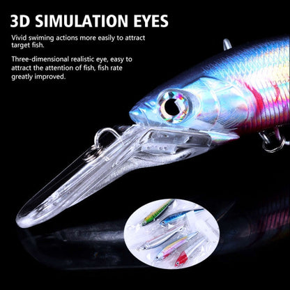 HENGJIA 18cm 41g Sinking Floating Minnow Fishing Lure Long Tongue Lure Bait, MI207 (1), MI207 (2), MI207 (3), MI207 (4)